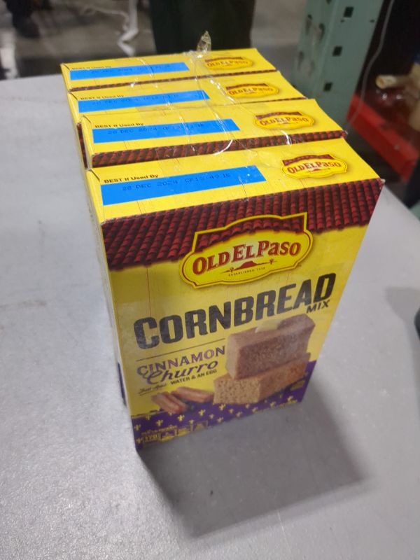 Photo 2 of Old El Paso Cornbread Mix, Cinnamon Churro, Baking Mix, 13.5 oz, 4 PACK, BB 12/28/2024