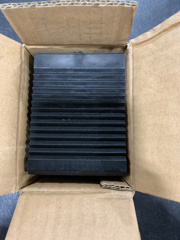 Photo 1 of TONDA Wheel Chocks with Ropes, Heavy Duty Rubber Wheel Wedge for Car, Travel Trailer, RV - 4.8"×3"×3" - 2 Pack, Black