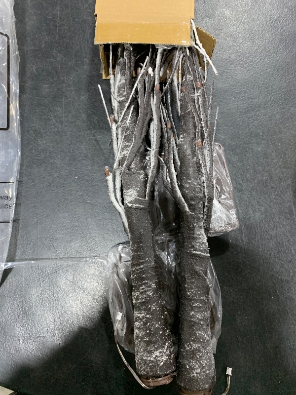 Photo 1 of Retisee 4 Pcs Tabletop Light up Tree with LED Lights Christmas Party Gift Artificial Tree Warm Small Tree for Winter Holiday Office Home Mantle Table Decorations Centerpieces, 18 Inch