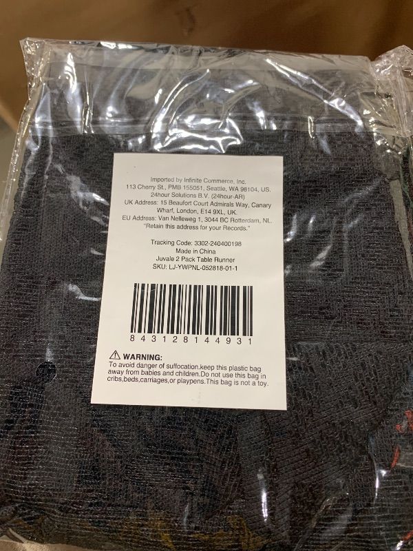 Photo 1 of Juvale 2-Pack Black Spider Web Table Runner, Spider Web Lace Table Runner, Halloween Kitchen Decor, Fall-Themed Party Decorations, Reusable Gothic Home Accent, 18 x 72 Inches