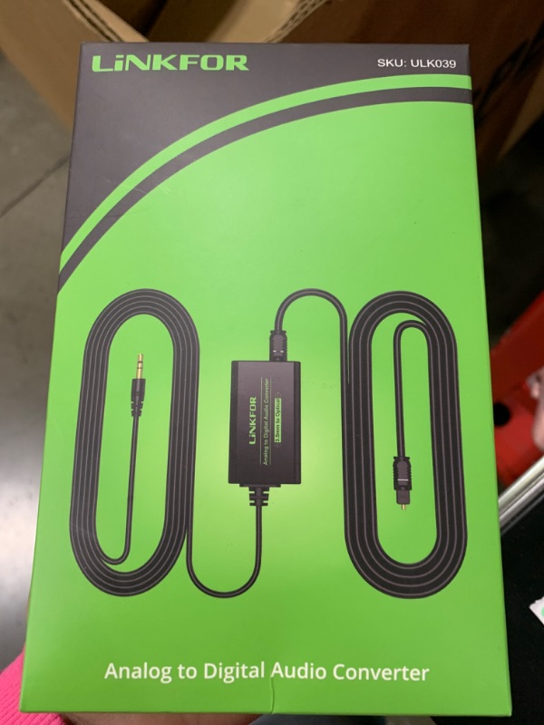 Photo 1 of LiNKFOR 3.5mm to SPDIF Converter Analog to Digital Audio Adapter for Enhanced Sound Toslink Optical Output 3.5mm to Optical with Optical Cable for TVs, Gaming Consoles, Computers, and projectors etc