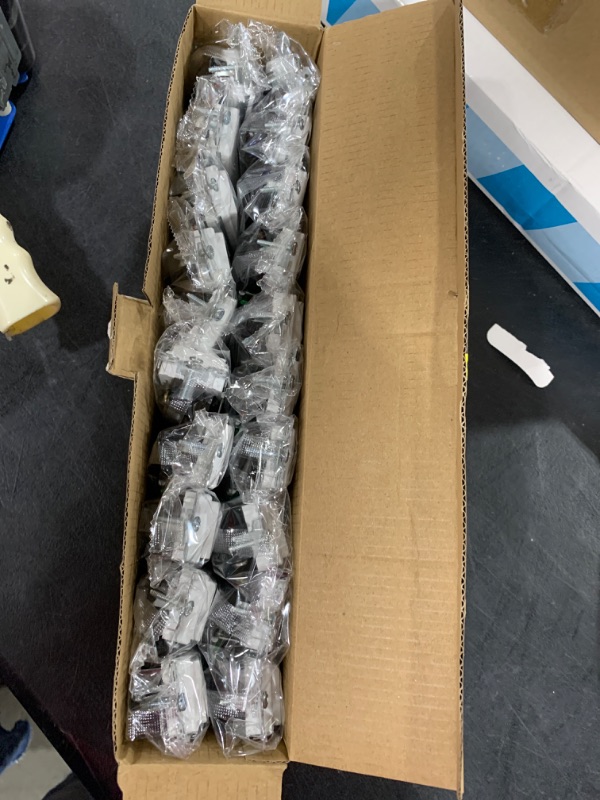 Photo 1 of CML Matte White Decorator Single Pole Light Switch, Rocker Paddle Wall Switch, 15A 120/277V, On/Off Interrupter, UL Listed, 20 Pack