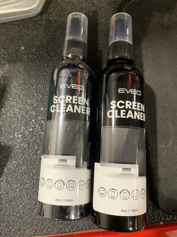 Photo 1 of Screen Cleaner Spray - TV screen cleaner spray and Microfiber cloth kit, Computer Screen Cleaner & Car Screen Cleaner for TV, Monitor, Laptop, MacBook, iPad, iPhone and Electronic Devices - 8oz(4ozx2)