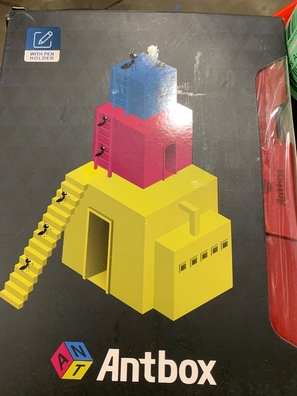 Photo 1 of Antbox for iPad Pro 11 Inch Case (M4) 2024, Built-in Pencil Holder, Fully Supports Pencil Pro and Pencil (USB-C), Auto Sleep/Wake Function PU Leather iPad Pro M4 11'' Case (Red)