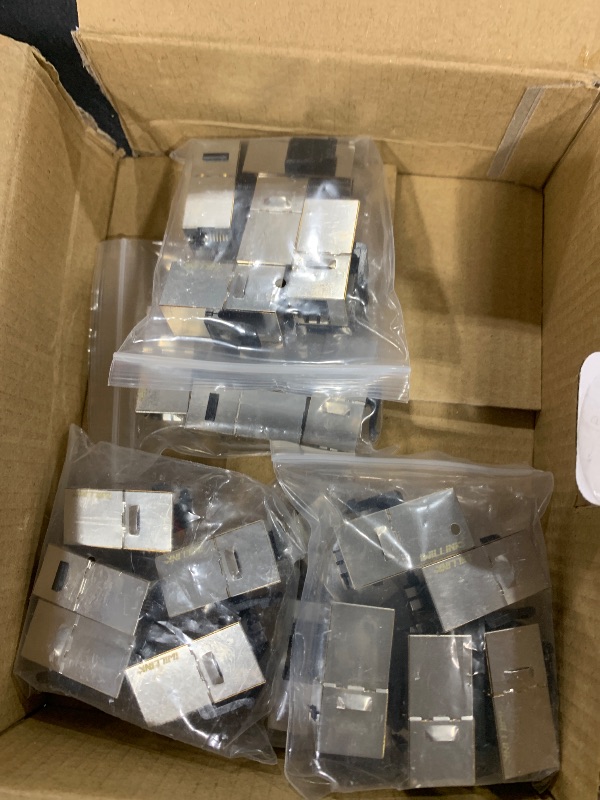 Photo 1 of iwillink Cat6 Coupler RJ45 Cat6 Shielded Coupler 25-Pack, Ethernet Coupler, Female to Female Cat6 Keystone Jack, STP Keystone Insert Inline Coupler, Silver
