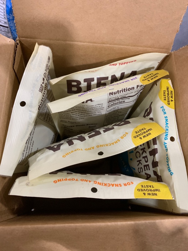 Photo 1 of BIENA Chickpea Snacks Variety Pack | Gluten Free | Dairy Free | Vegetarian | Plant-Based Protein - 6 Bags (Packaging May Vary) EXP: 05/01/25