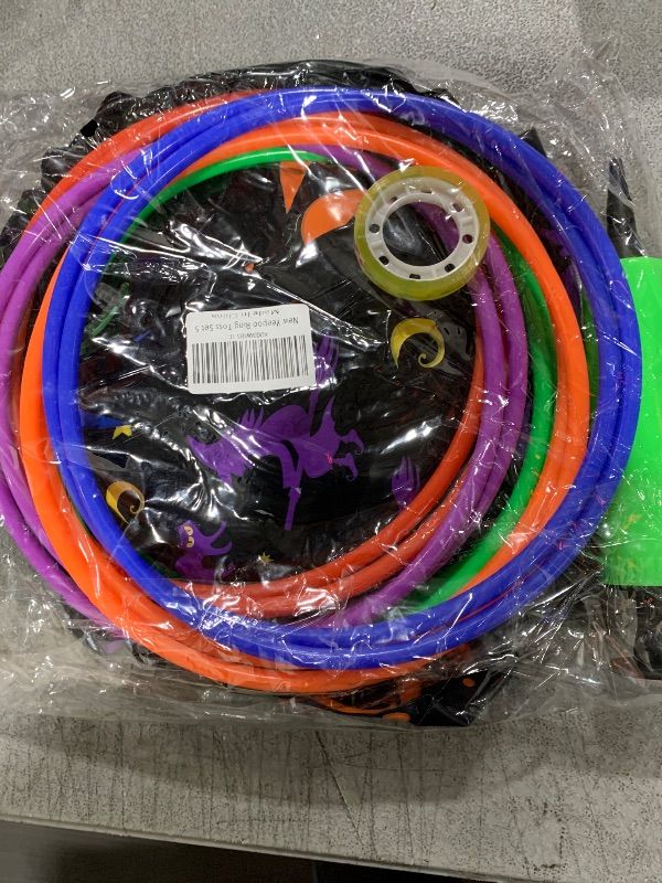 Photo 1 of Yeepoo Halloween Ring Toss Game Set, 5Pcs Inflatable Witch Hats with 10Pcs Colorful Plastic Rings and Air Pump for Halloween Party Games Super Fun Indoor Outdoor Party Supplies