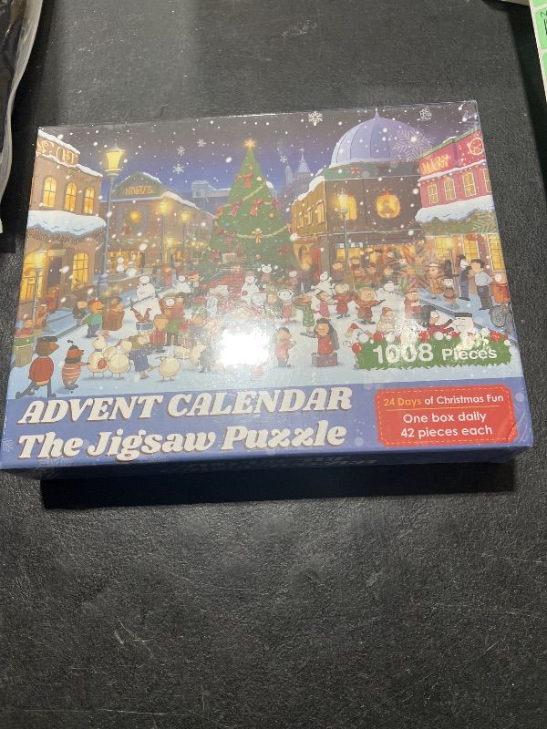 Photo 1 of Advent Calendar 2024 Adult Teens, 1008 Pieces Jigsaw Puzzle Advent Calendar 24 Days Teen Girls, Cool Stuff Fun Christmas Gifts for Men Women Family Teen Boys Dad Momther Her Him Who Have Everything