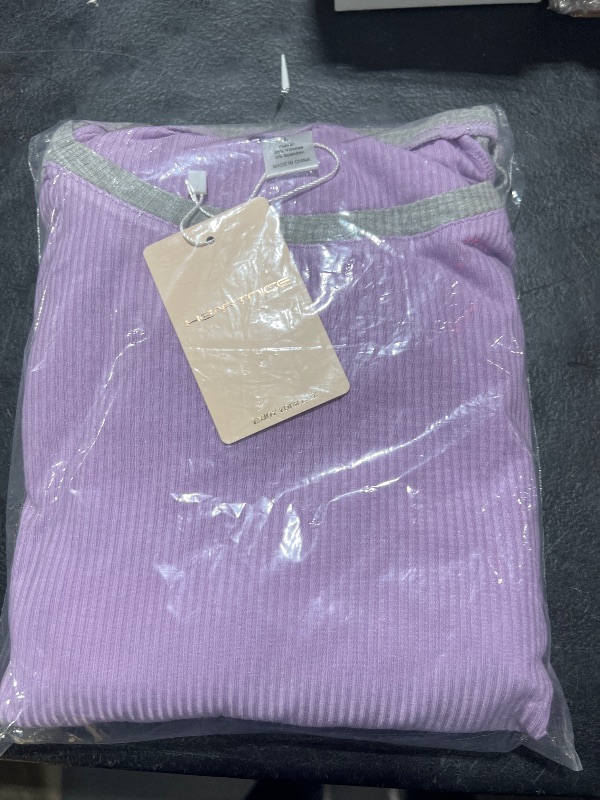 Photo 1 of HEARTNICE Women Soft Pajama Sets Short Sleeve Loungewear Sleepwear Summer Two-Piece Pjs Sets With Pockets (Lavender, L)