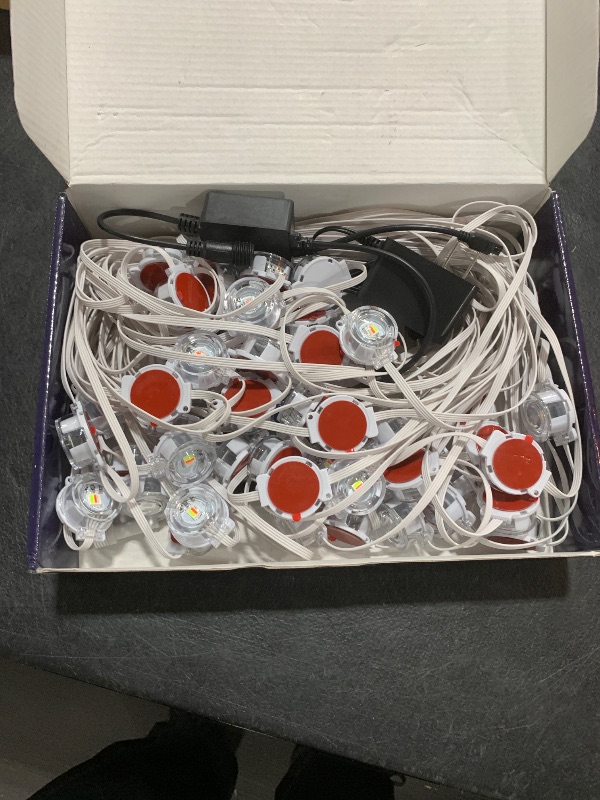 Photo 1 of DIERLIGHT 100FT Permanent Outdoor Lights, RGB LED Eaves Lights with APP/Remote Control, IP67 Waterproof LED Outdoor String Lights for Christmas, Halloween, Outdoor, Garden Decor