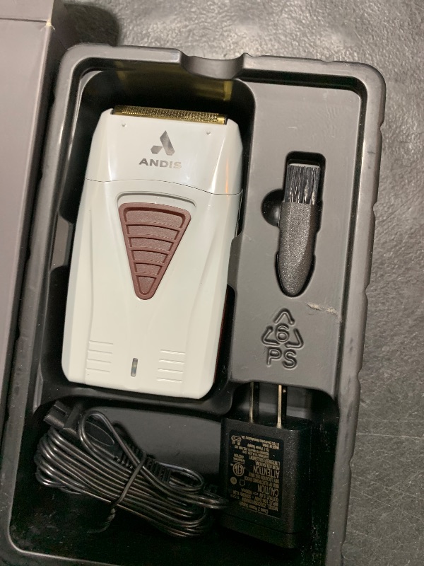 Photo 1 of Andis TS-1 17235 Pro Foil Lithium Titanium Foil Shaver, Cord/Cordless, Smooth Shaving Cordless Shaver with Charger, Gray