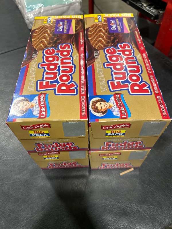 Photo 1 of Little Debbie Fudge Rounds Big Pack, 24.1 OZ Box 4 BOXES EXP DEC 1 2024