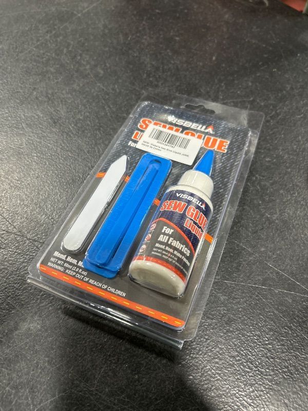 Photo 1 of Visbella Fabric Glue, Sew Glue Liquid Stitch, Pure Natural Latex, Strong Bond Permanent Washable Craft Adhesive, for All Fabrics, Clothing, Tent, Curtain, Sofa Cover Repair & Make Patches (2.0 FL.OZ.)