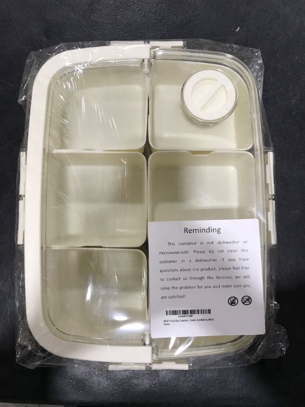 Photo 1 of WGBP Snackle Box Container,6 Compartments Fruit Storage Containers for Fridge Organizer,Divided Serving Tray with Lid Snack Box Container Great for Party, Travel and Picnic