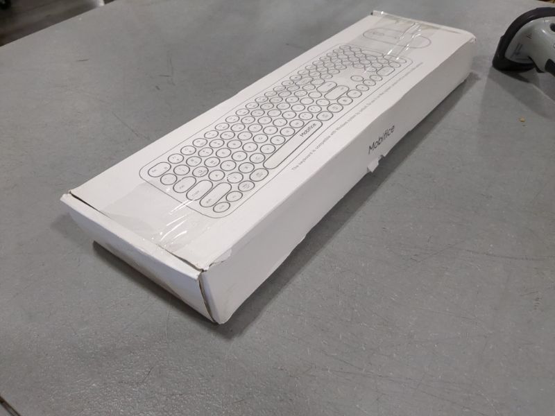 Photo 1 of Mobifice Graffiti Blue 2.4G Cordless Full-Sized Computer Keyboard and Mouse Set Cute Wireless Keyboard Mouse Combo, with Colorful Retro Round Typewriter Keyboard for Windows, Laptop, Desktop, PC