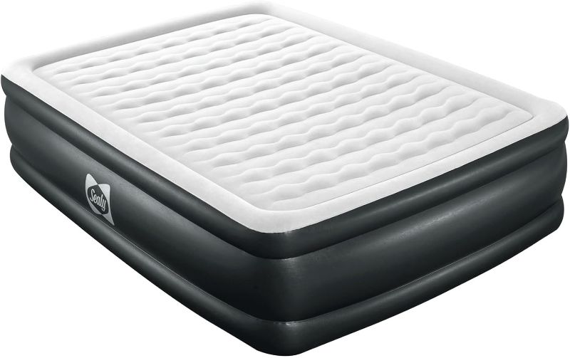 Photo 1 of  SEALY Tritech 20" Inflatable Air Mattress Bed with Built-in Pump, Storage Bag, and Repair Patch, for Indoor and Outdoor Use, Queen 