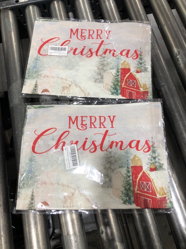 Photo 2 of 2pk of Merry Christmas Garden Flag Winter Garden Flag Rustic Quote House Yard Flag Merry and Magical Holiday Decor for Your Outdoor Space 12 x 18 Inch Double Sided Washable Polyester (Red Truck)