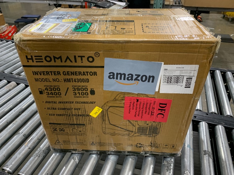 Photo 1 of HEOMAITO Dual Fuel Portable Inverter Generator 4300W Gas & Propane Powered, Ultra Quiet Lightweight with CO Sensor Digital Dispaly Parallel Capability EPA Compliant for Camping RV Backup Home Use, USED, SMELLS LIKE GAS