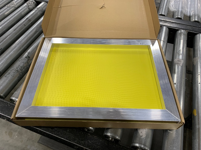 Photo 2 of 2 Pack Aluminum Silk Screen Printing Screens 12 x 16 Inch Frame-230 Yellow Mesh