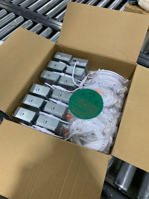 Photo 1 of POWERASIA 12 Pack 4 Inch Ultra-Thin LED Recessed Ceiling Light with Junction Box, 5CCT Dimmable 2700K/3000K/4000K/5000K/6000K, 9W 850lm Can Killer Downlight-ETL and Energy Star Certified