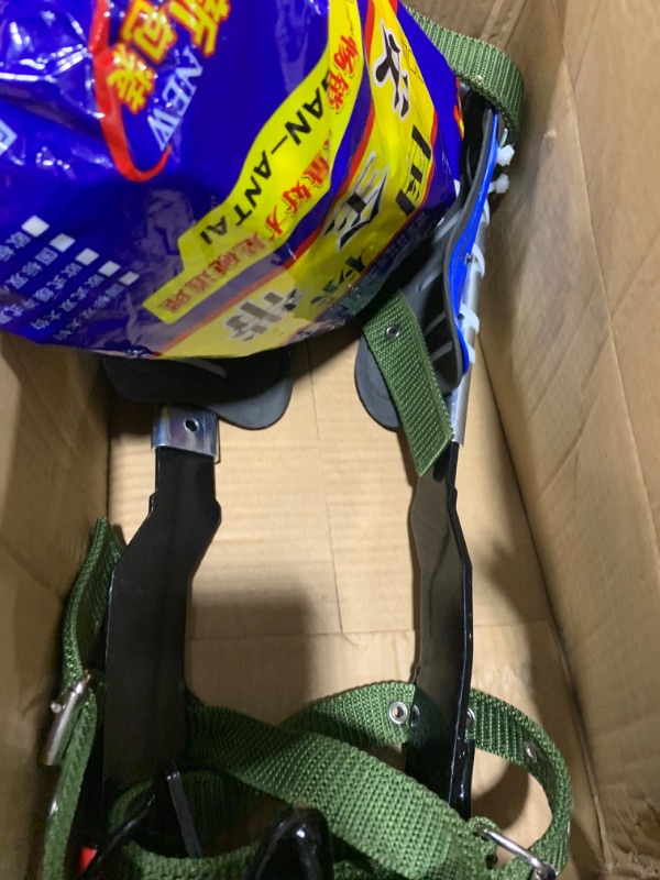 Photo 1 of RANLOVE Tree Climbing Spikes Set, 304 Stainless Steel Adjustable Tree Climbing Spike 2 Gears and Non-Slip Pedal, Tree Climbing Spikes Tool for Climbing Trees, Picking Fruit (Plastic)