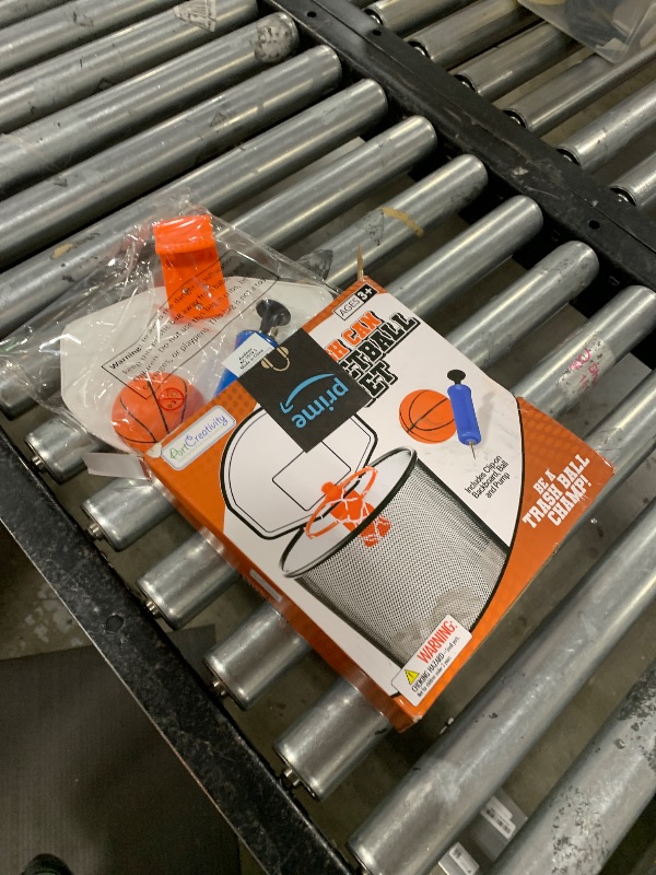 Photo 1 of ArtCreativity Trash Can Basketball Set, Includes Clip-On Hoop with Backboard, Inflatable Ball and Pump, Fun Indoor Basketball Hoop for Kids, Office Toys for Adults, Great Birthday Gift Idea