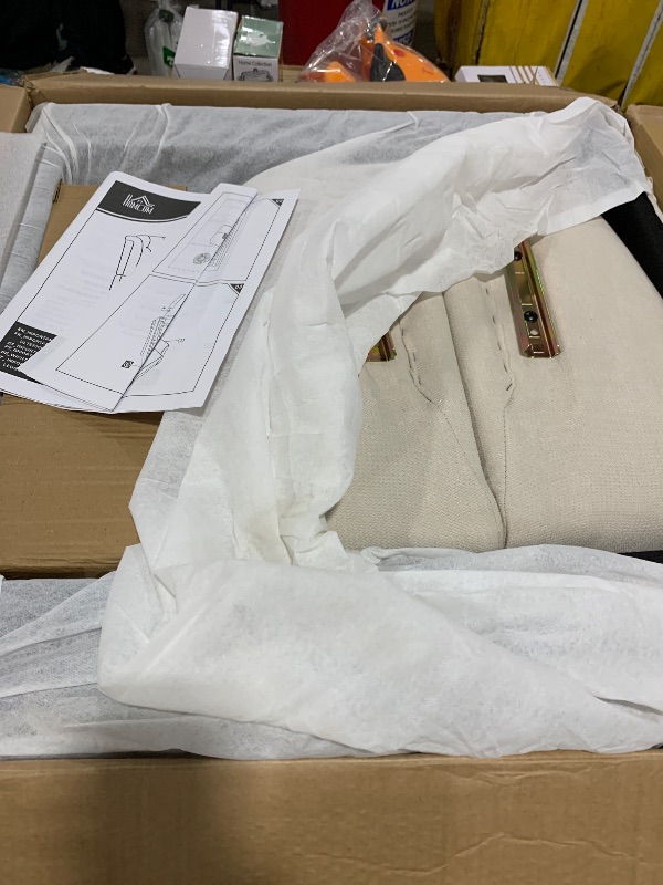 Photo 1 of HOMCOM Button-Tufted Accent Chair with High Wingback, Rounded Cushioned Armrests and Thick Padded Seat, Cream White