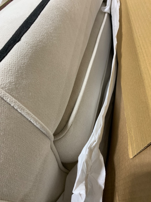 Photo 1 of HOMCOM Button-Tufted Accent Chair with High Wingback, Rounded Cushioned Armrests and Thick Padded Seat, Cream White