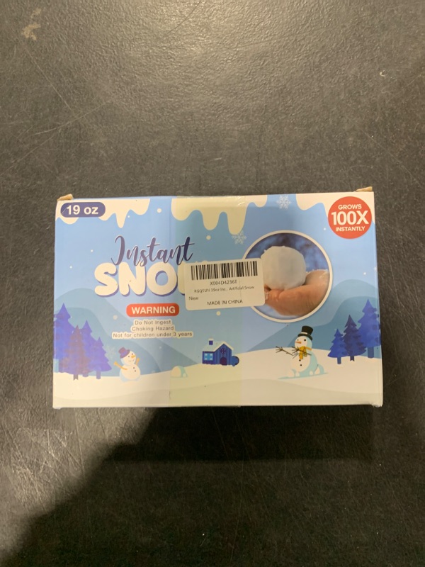 Photo 1 of RGQSUN 19 Ounces Instant Snow Powder Artificial Instant Snow,Fluffy Fake Snow Decoration Snow Sensory Play for Cloud Slime,Snowball Fights,Christmas Decor,DIY,Crafts,Photography