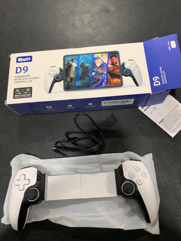 Photo 1 of MAGIC BLOCK Mobile Game Controller for iPhone/iPad/Android/Tablet/Switch/PS4/PC, Wireless Game Controller, Support Streaming/Cloud Gaming, Hall-Rocker, 6-Axis Gyro Sensor(White)