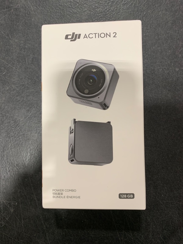 Photo 1 of DJI Action 2 Power Combo (128GB), Action Camera 4K + Extended Battery Module, 4K/120fps, Super-Wide 155° FOV, Magnetic Attachments, Stabilization Technology, Mini Action Camera