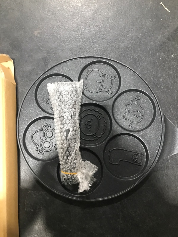 Photo 1 of Reemix Mini Pancake Pan, Make 7 Unique Flapjack Animals Designs, Nonstick Pan Cake Maker Griddle for Breakfast Fun & Easy Cleanup, with Silicone Spatula, Tongs and Oil Brush