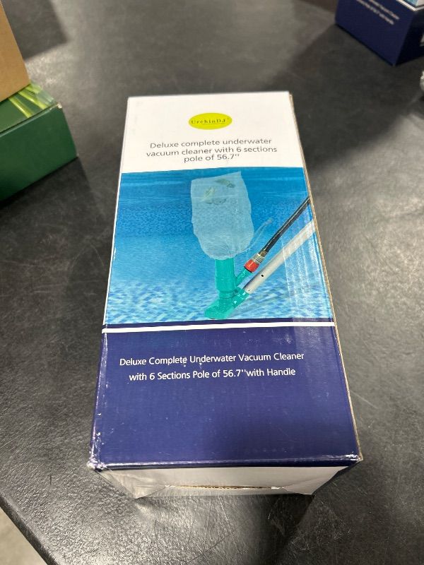 Photo 1 of urchindj Underwater Jet Vacuum Cleaner, Portable Pool Vacuum Jet Underwater Cleaner W/Brush & 56.7" Pole, Handheld Jet Pool Vacuum for Above Ground Pool, Attach to Garden Hose