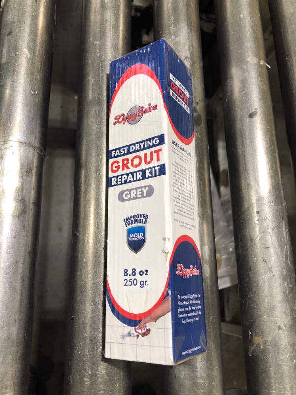 Photo 1 of ZippySolve Tile Grout, Repair Kit,Restore & Renew Tile Joints Line, Fast Drying Tile Grout Paint Squeeze Tube for Bathroom Shower Kitchen Floor Tile, Waterproof (8.8 oz) (Grey)