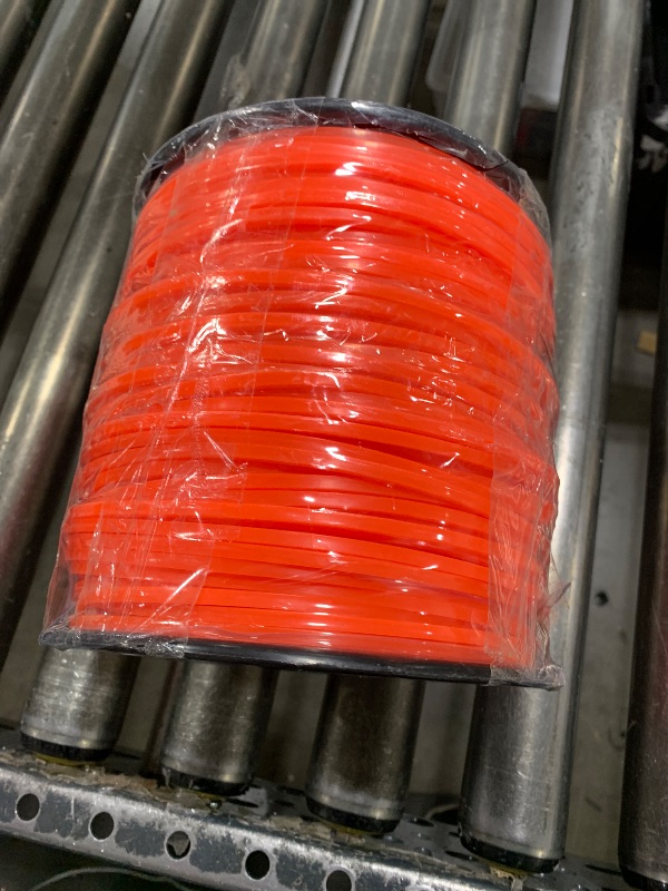 Photo 2 of 0.155 Inch Heavy Duty Round Trimmer Line,Compatible with E GO,H Art,R yobi,S hindaiwa,S tihl,0.155 Inch 492 ft 5 lb Square Nylon Spool Replacement Weed Wacker String (Orange)