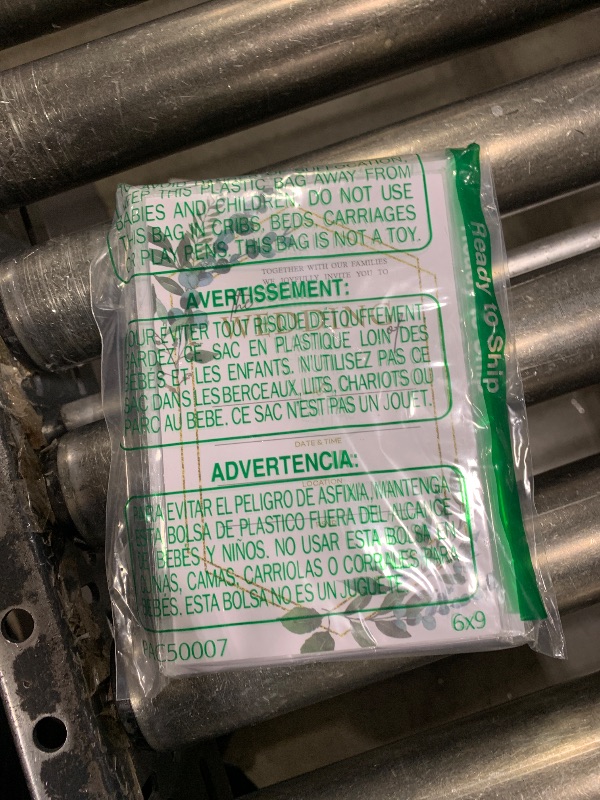 Photo 1 of TPYEN Greenery Wedding Invitations, 25 Eucalyptus & Golden Geometry Wedding Invites With Envelopes, Double-Sided Fill In Style Invites For Mr & Mrs, Party Favor And Supplies - A12