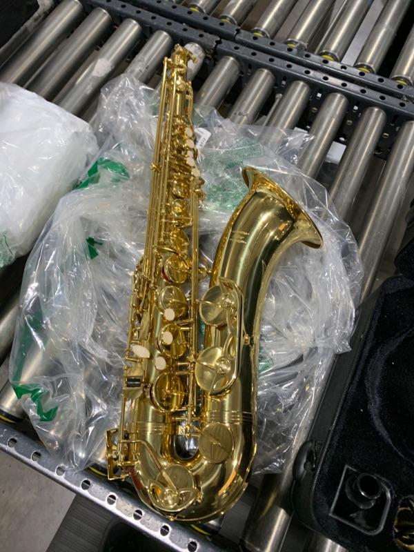 Photo 2 of Eastar Tenor Saxophone Student Tenor Saxophone Bb Tenor Sax B Flat Gold Lacquer Beginner Saxophone With Cleaning Cloth