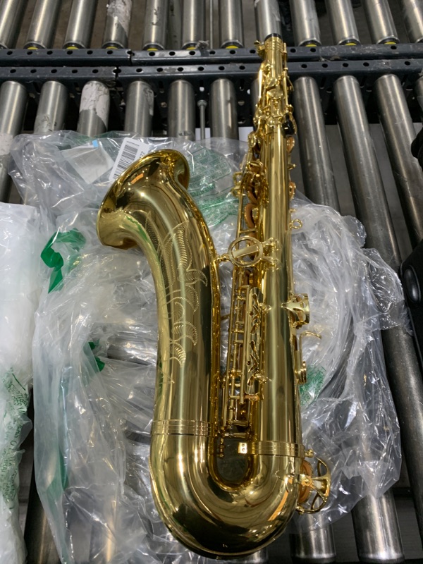 Photo 3 of Eastar Tenor Saxophone Student Tenor Saxophone Bb Tenor Sax B Flat Gold Lacquer Beginner Saxophone With Cleaning Cloth