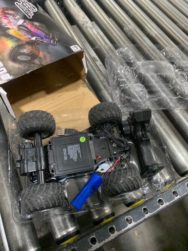 Photo 2 of AONEPTR Remote Control Car, All Terrain Remote Control Truck for Boy, 2.4GHz Rc Car with Bodylight and Two Rechargeable Batteries, 20KM/H Monster Truck Toys for Ages 4-7, 8-12