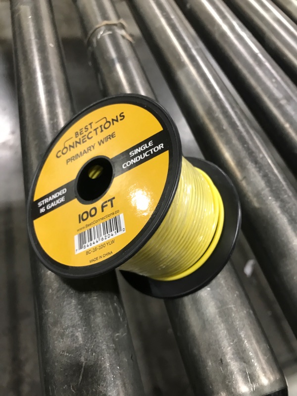 Photo 2 of 16 Gauge Car Audio Primary Wire (100ft–Yellow)– Remote, Power/Ground Electrical
