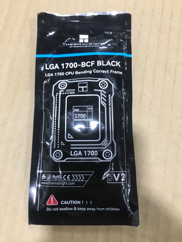 Photo 1 of Thermalright CPU Contact Frame for LGA1700, Intel 12th/13th/14th Generation Retrofit Kit Anti-Bending Bracket Black