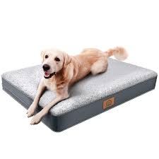 Photo 1 of  Orthopedic Dog Bed for Dogs - Big Waterproof Dog Bed with Removable Washable Cover & Anti-Slip Bottom, Extra Large Dog Crate Bed, Deluxe Plush Pet Bed Mat (Grey) UNKNOWN SIZE 