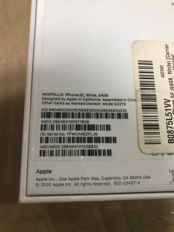 Photo 4 of  iPhone SE 64GB Midnight - Sealed 