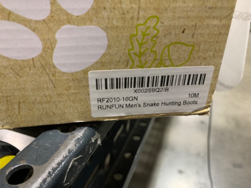 Photo 1 of R RUNFUN Men's Waterproof Hunting Boots Snakeproof Boots Lightweight Side-Zip Mud Boots, 16 Inches Non-slip Outdoor Shoes(RF2010-16GN, Size10)