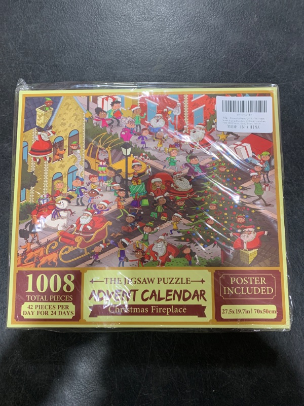 Photo 2 of EXUN Advent Calendar 2024, Christmas Scene Jigsaw Puzzles, 24 Days Countdown, Over 1000 Pieces, Kids, Teens, Adults