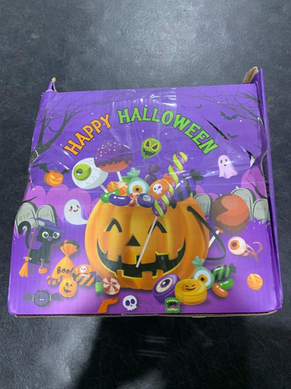 Photo 2 of 144 Pcs Halloween Party Favors for Kids,18 Pack Prefilled Mini Pumpkin Boxes Halloween Toys in Bulk Halloween Prizes Gifts for Trick or Treat Halloween Party Prizes Toys