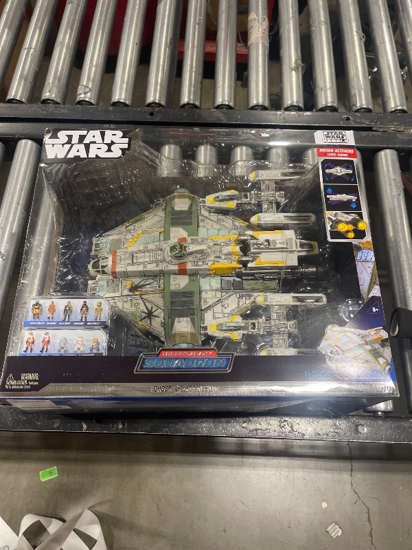 Photo 2 of STAR WARS™ Micro Galaxy Squadron Ghost (Secret Mission) - 15-Inch Vehicle with Three Additional Vehicles Plus Ten Micro Figures Accessories