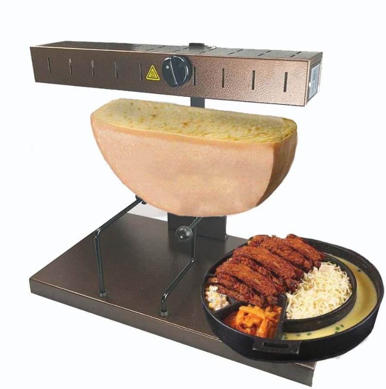 Photo 1 of Li Bai Raclette Cheese Melter Commercial Cheese Melting Machine Electric For A Half of Cheese Wheel Height Adjustable 650W(850A)
