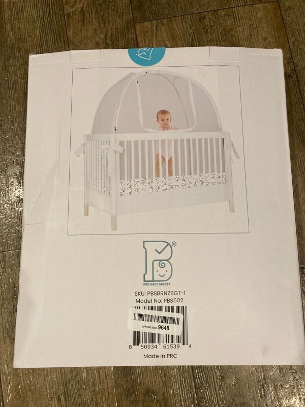 Photo 1 of Pro Baby Safety Net Pop up Crib Mesh Cover Protects Open Box
