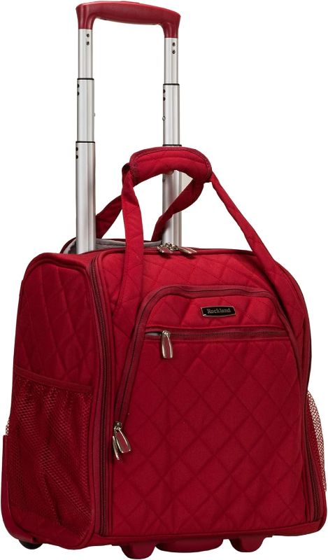 Photo 1 of Rockland Melrose Upright Wheeled Underseater Luggage, Red, Carry-On 15-Inch